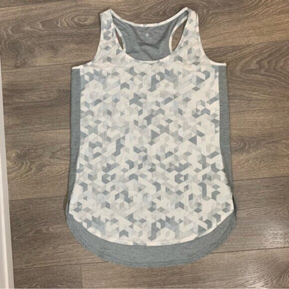 Tuff Athletics Women’s Tank Top Geometric Print Activewear Gray Size Small - Picture 11 of 16